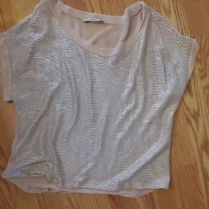 🛍 $5 for $25🛍 Pink and Silver Blouse